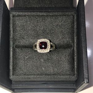 David Yurman Petite Albion ring in Garnet